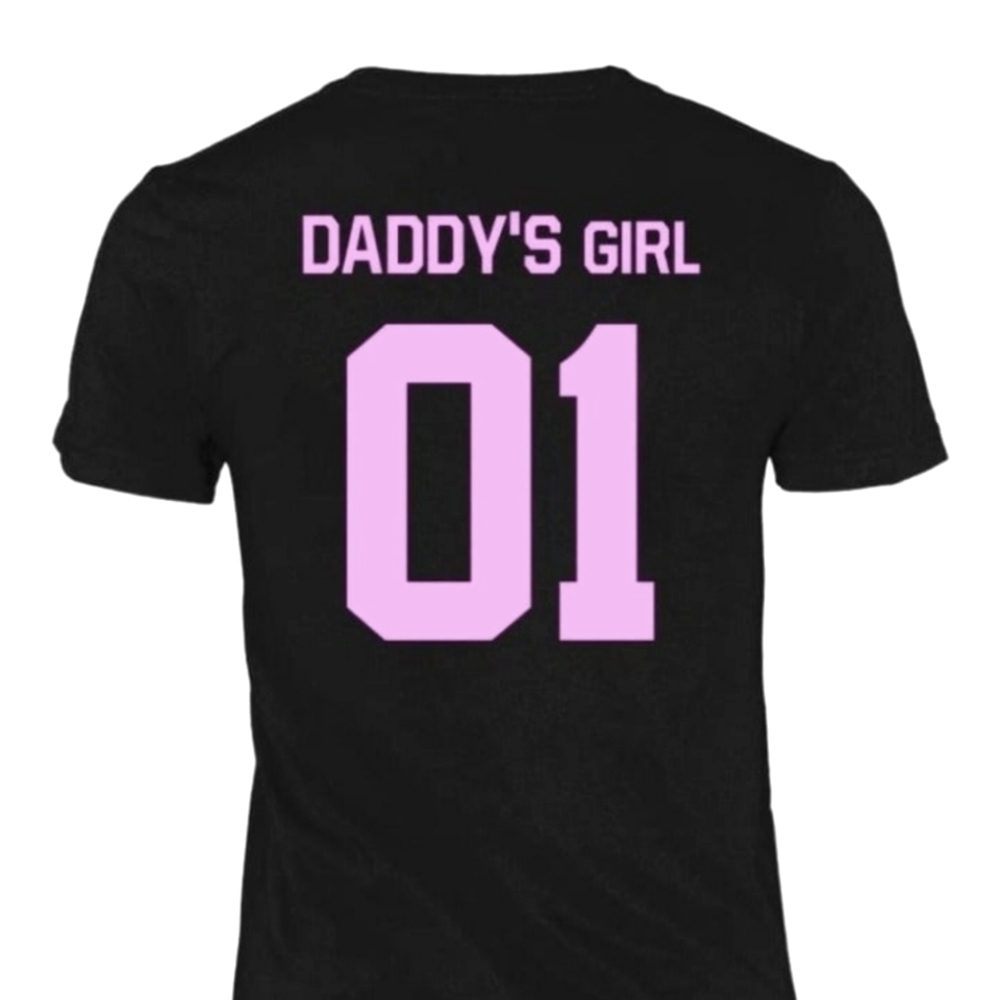 Black Pink Daddy's girl shirt.  Size 4.